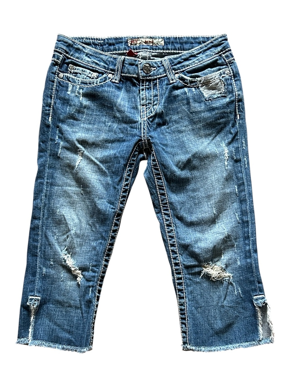 BKE Reese Distressed Capri Jeans